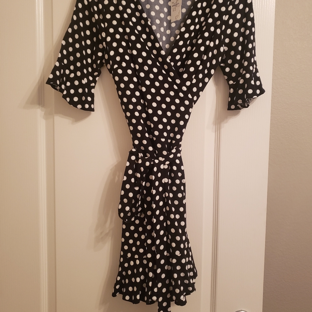 Polka Dot Wrap Dress